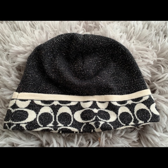 Coach Signature Shimmer Beanie Hat - Picture 3 of 5